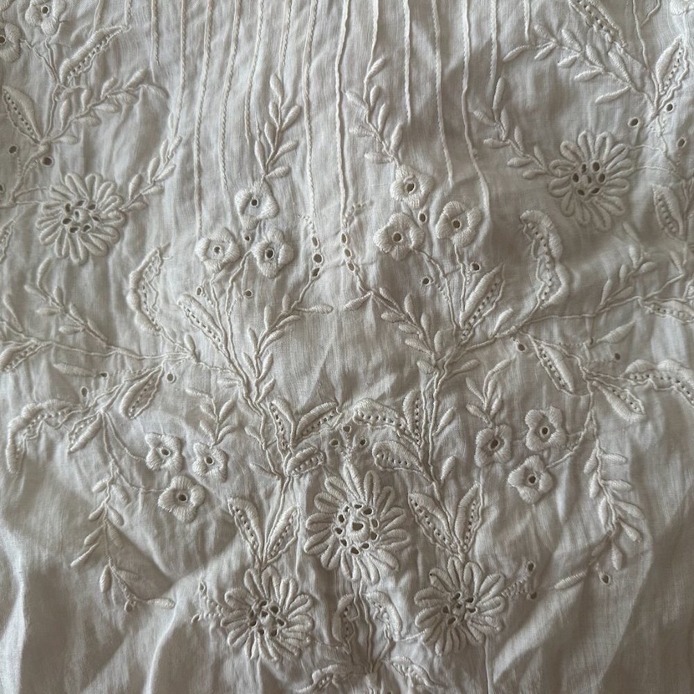 Vintage Hand Stitched floral Edwardian blouse from 1902 XS/S - MEGA RARE